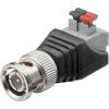 CONNETTORE BNC GOOBAY 76750 MORSETTO 2 PIN A BNC MASCHIO CON PROTEZIONE ANTIPOLVERE E FISSAGGIO A VITE